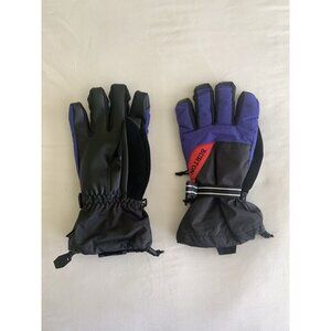 Vintage Burton DryRide Men’s Large Mitt Mitten Ski Winter Gloves Black Blue